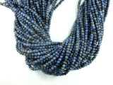 Dumortierite, 4mm Round Beads-BeadBasic