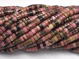 Rhodonite, Approx. 2x4mm, Heishi Disc-BeadBasic