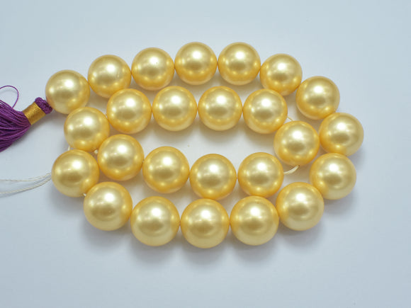 Shell Pearl, 16mm Round Beads-BeadBasic