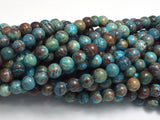 Blue Calsilica Jasper Beads, 6mm (6.3mm) Round Beads-BeadBasic