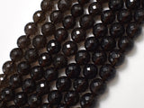Smoky Quartz Beads, 10mm Faceted Round Beads