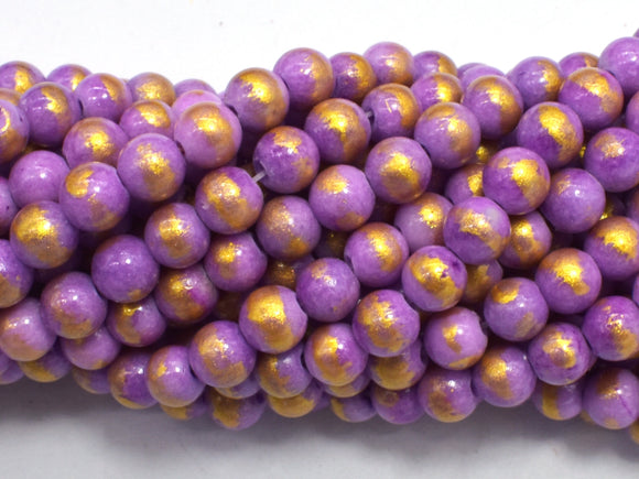 Mashan Jade - Purple, 6mm (6.5mm) Round-BeadBasic