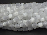 Selenite, Gypsum, White, 6x9mm Tube-BeadBasic