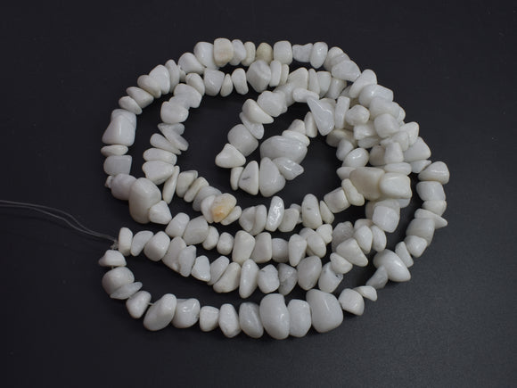 White Jade, 7-15mm Chips Beads, 34 Inch-BeadBasic