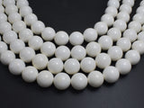 White Jade, 14mm Round Beads