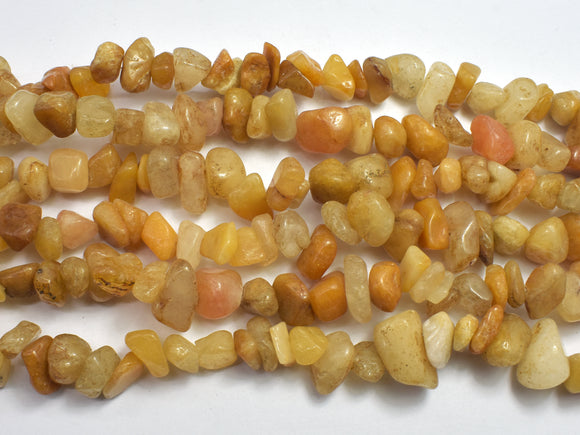 Yellow Aventurine 7-15mm Chips Beads, 34 Inch-BeadBasic