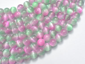 Selenite - Green & Purple, 8mm (8.5mm)-BeadBasic