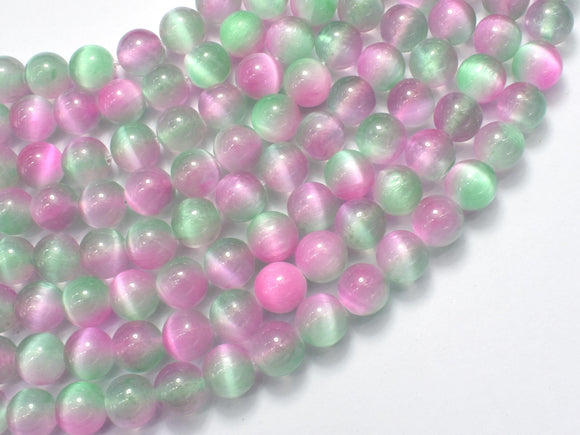 Selenite - Green & Purple, 8mm (8.5mm)-BeadBasic