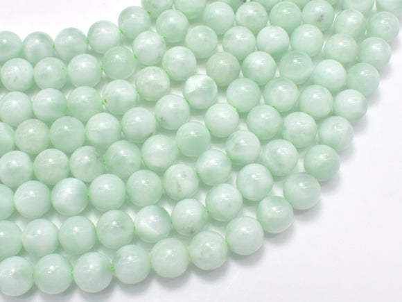 Green Angelite Beads, 8mm Round-BeadBasic
