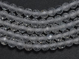 White Topaz Beads, 3mm (2.8mm) Micro Faceted Round-BeadBasic