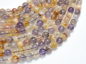 Amethyst, Citrine, 6mm Round-BeadBasic