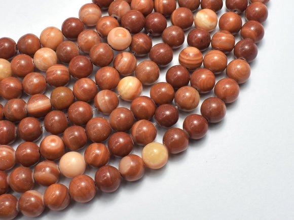 Red Malachite Beads, Round, 8mm-BeadBasic