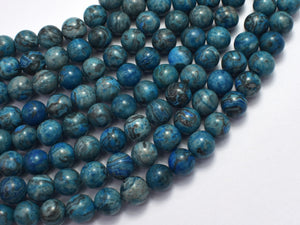 Gray Picture Jasper - Blue, 8mm (8.5mm)-BeadBasic