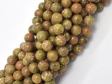 Chinese Unakite Beads, Round, 8mm-BeadBasic