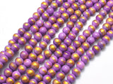 Mashan Jade - Purple, 6mm (6.5mm) Round-BeadBasic