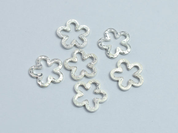 8pcs 925 Sterling Silver Flower Link Connector 8x8mm-BeadBasic