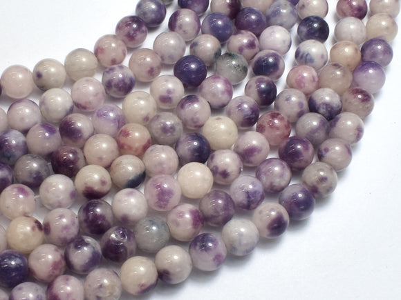Jade - Purple & White, 8mm Round