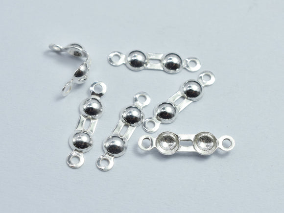 10pcs 925 Sterling silver Bead Tips, 3mm ball, 13.5mm Long-BeadBasic