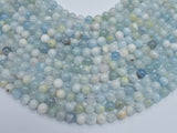 Aquamarine Beads, 8mm (8.3mm) Round Beads-BeadBasic