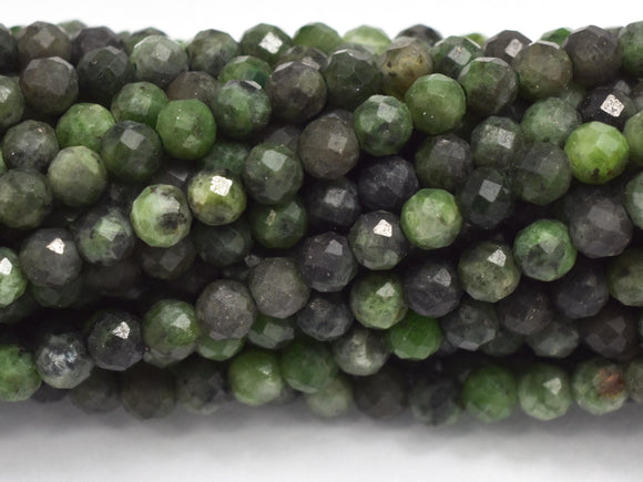 Diopside, 3mm Micro Faceted Round