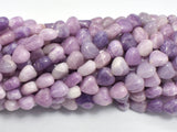 Lepidolite 8mm Heart Beads, 15 Inch-BeadBasic
