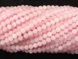 Matte Rose Quartz Beads, 4mm Round beads