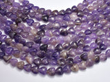 Amethyst 10mm Heart Beads, 15 Inch-BeadBasic