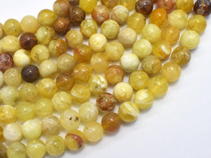 Yellow Opal, 8mm (8.5mm) Round-BeadBasic