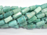 Amazonite 7x12mm Faceted Tube-BeadBasic