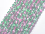 Selenite - Green & Purple, 6mm (6.5mm)-BeadBasic