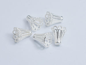 2pcs 925 Sterling Silver Bead Cone, Cone Caps, Tassel Cone, 8x9mm