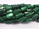 Malachite 7x11mm Faceted Tube