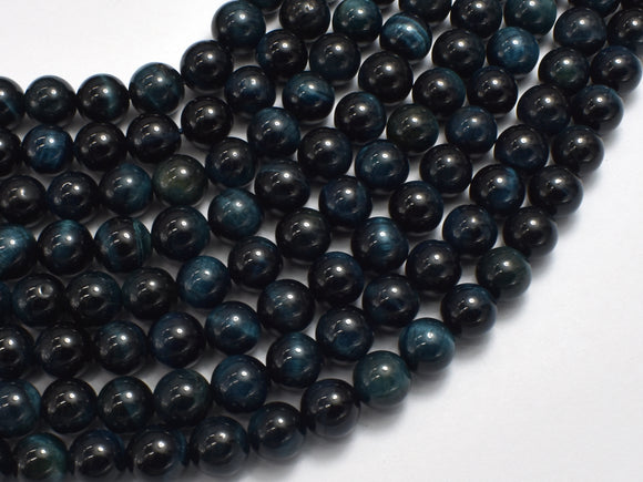 Blue Tiger Eye, 8mm (8.5mm) Round Beads-BeadBasic
