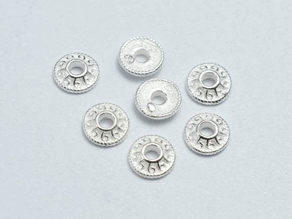 10pcs 925 Sterling Silver Bead Caps, 4.7mm-BeadBasic
