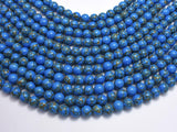 Howlite Turquoise - Blue with Gold Line, 8mm (8.3mm)-BeadBasic