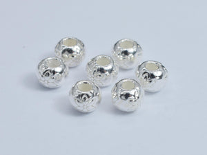 4pcs 925 Sterling Silver Beads, 3.8x4.8mm Rondelle