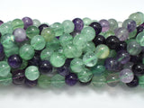 Fluorite Beads, Rainbow Fluorite, 10mm (9.8mm) Round