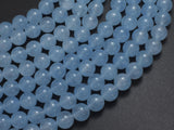 Jade - Aqua Blue, 8mm Round-BeadBasic