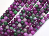 Jade - Ruby & Green, 6mm Round-BeadBasic