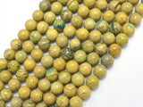 Green Muscovite 8mm Round Beads, 15 Inch