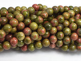 Unakite, 6mm (6.8mm) Round Beads