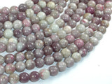 Lilac Jasper Beads, Pink Tourmaline Beads, 8mm Round Beads