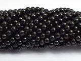 Jet Gemstone, 4mm (4.7mm) Round