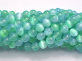 Selenite - Green & Blue, 8mm (8.5mm) Round-BeadBasic