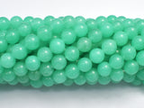 Jade - Green 8mm Round Beads-BeadBasic