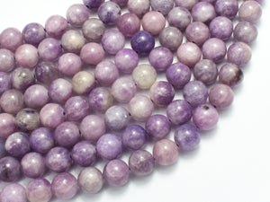 Lepidolite Beads, Round, 8mm-BeadBasic