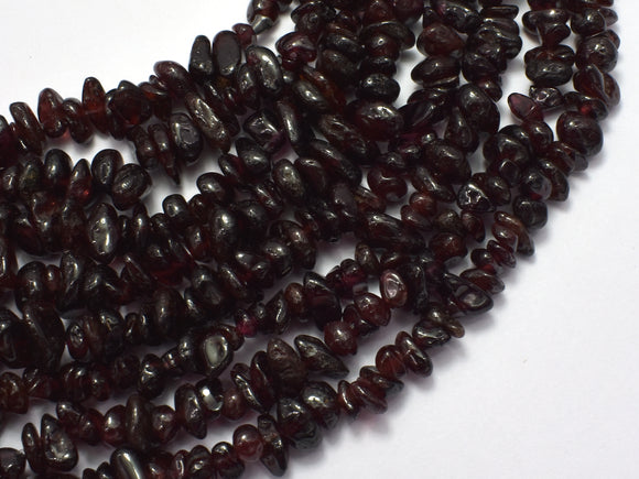 Red Garnet, 4mm - 10mm Pebble Chips Beads-BeadBasic