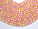 Selenite - Pink & Yellow, 8mm (8.5mm)-BeadBasic