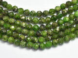 Diopside Beads, 3.5mm Micro Faceted Round-BeadBasic