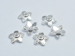 10pcs 925 Sterling Silver 6x1.9mm Flower Bead Caps-BeadBasic